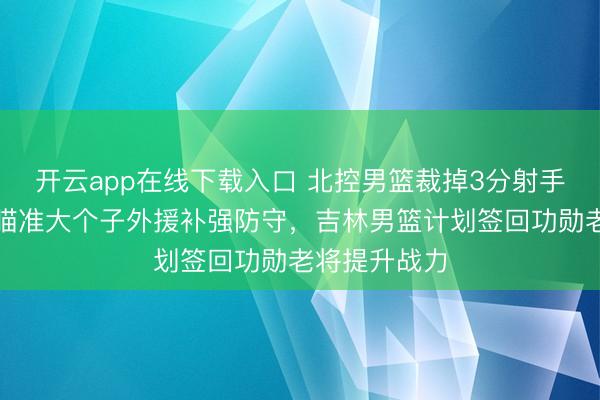 开云app在线下载入口 北控男篮裁掉3分射手基兹林克，瞄准大个子外援补强防守，吉林男篮计划签回功勋老将提升战力