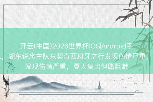 开云(中国)2026世界杯IOS|Android手机app下载 坏讯息,湖东说念主队东契奇西班牙之行发现伤情严重,夏天复出但愿飘渺