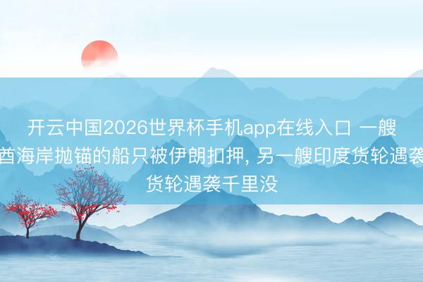 开云中国2026世界杯手机app在线入口 一艘在阿联酋海岸抛锚的船只被伊朗扣押, 另一艘印度货轮遇袭千里没