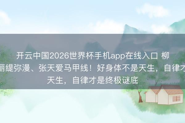 开云中国2026世界杯手机app在线入口 柳岩弧线、钟丽缇弥漫、张天爱马甲线!好身体不是天生,自律才是终极谜底
